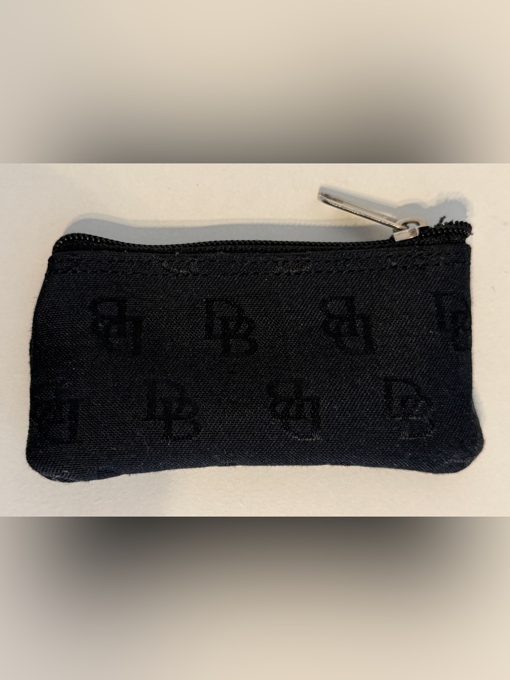 Dooney & Bourke charcoal gray signature canvas change purse